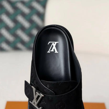 Louis Vuitton Easy Line Mule – Black Monogram Empreinte Suede