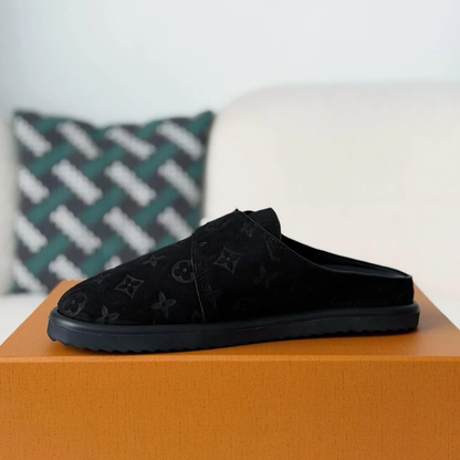 Louis Vuitton Easy Line Mule – Black Monogram Empreinte Suede