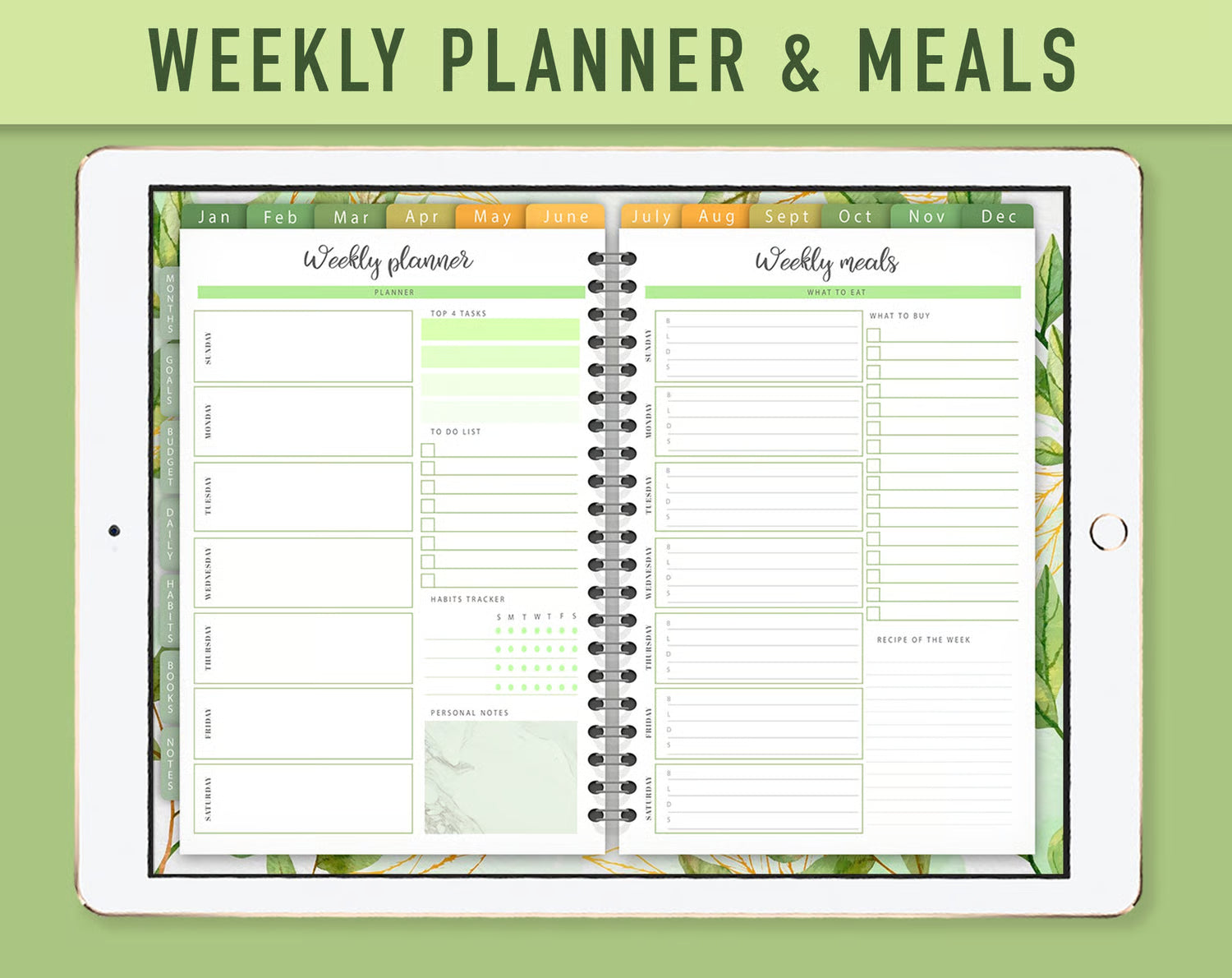 Digital Planner Goodnotes - Green